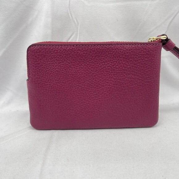 NEW COACH Women’s Corner Zip Wristlet CP483 Pebble Leather Pink – NWT - Picture 8 of 10